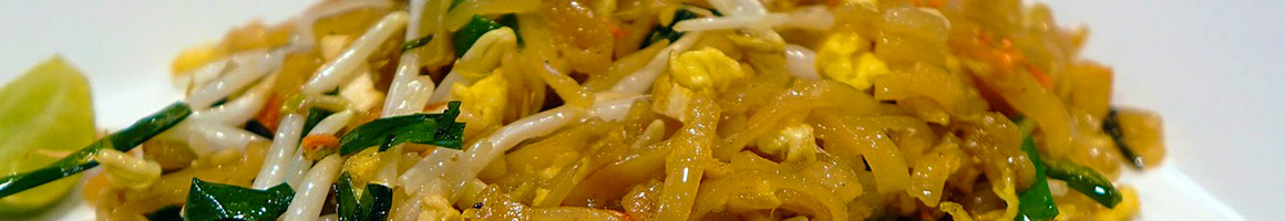 Eating Thai at Sarin Thai restaurant in Greenvale, NY.